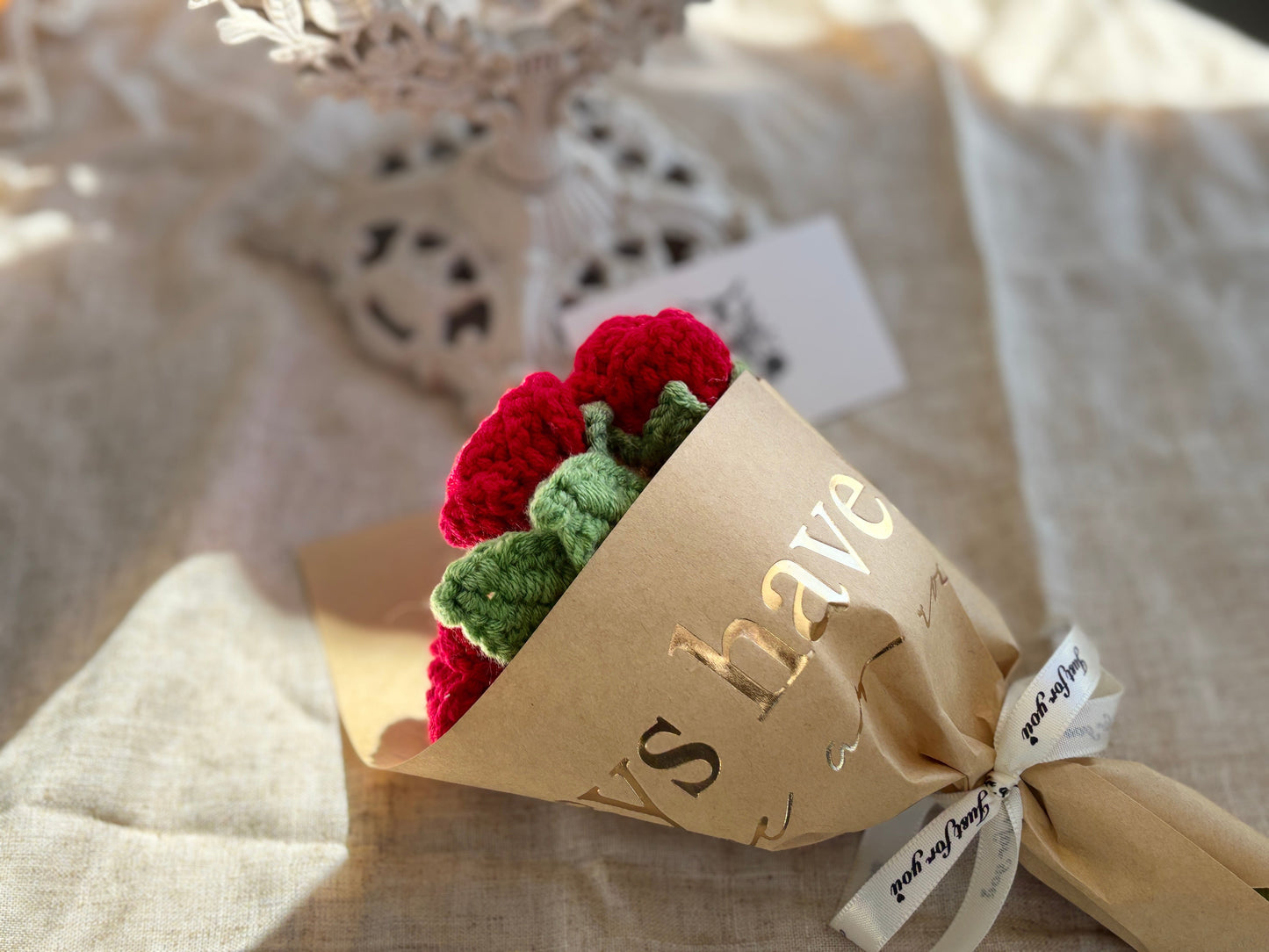Crochet Flower/Bouquet - Mini Rose