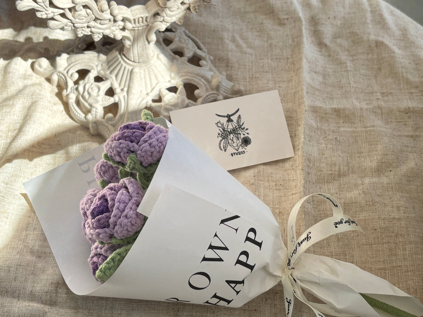 Crochet Flower/Bouquet - Mini Rose