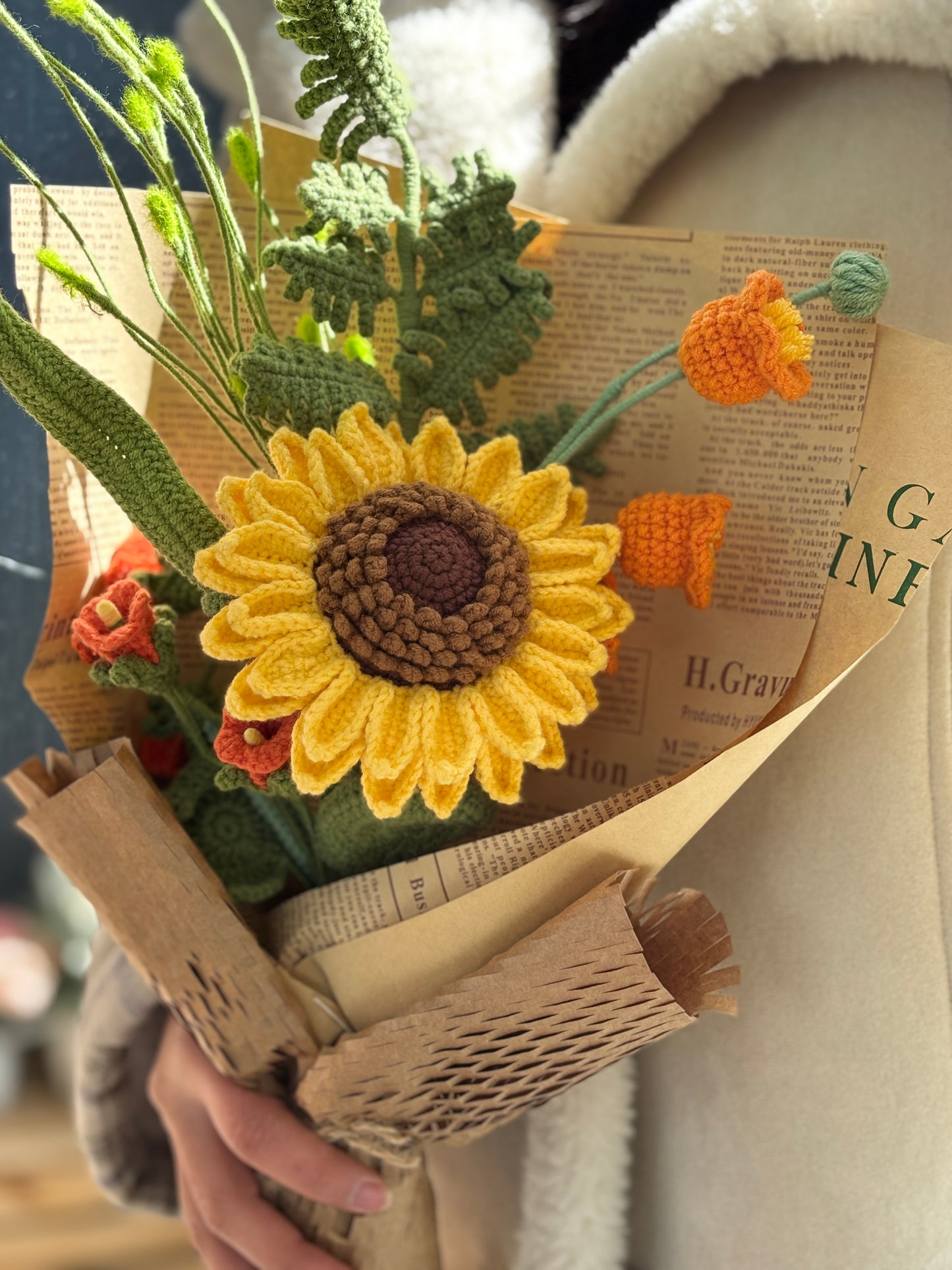 Crochet Flower/Bouquet - Sunflower