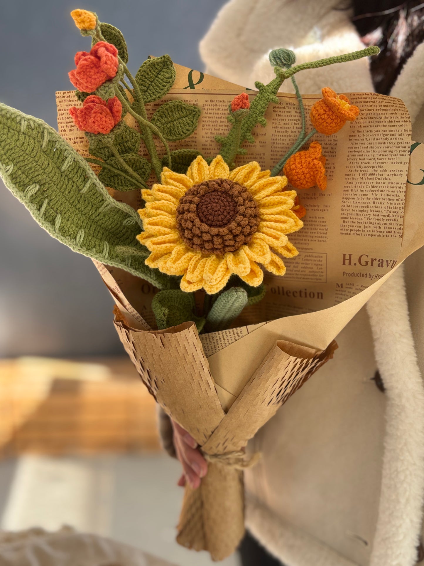 Crochet Flower/Bouquet - Sunflower