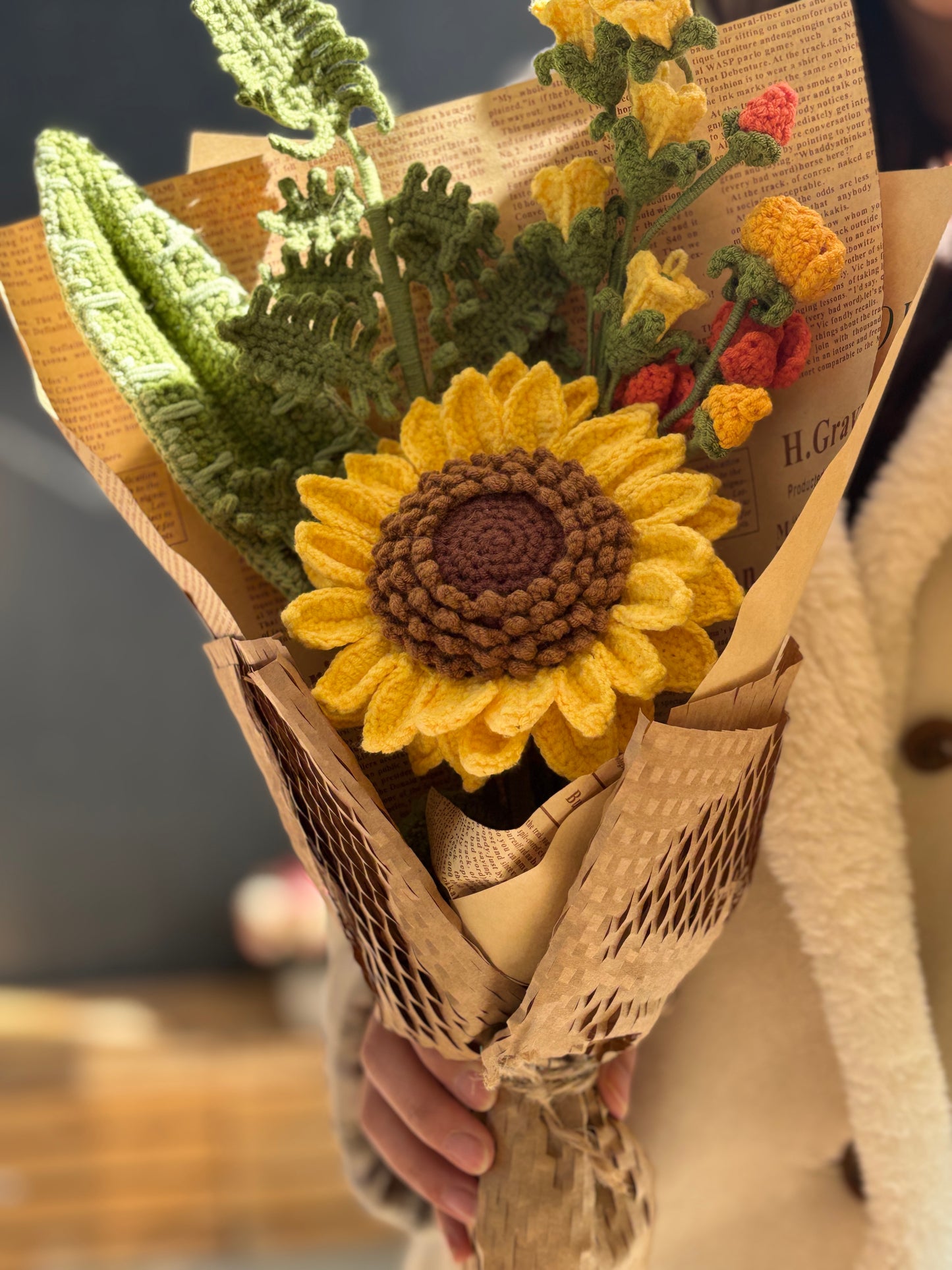 Crochet Flower/Bouquet - Sunflower