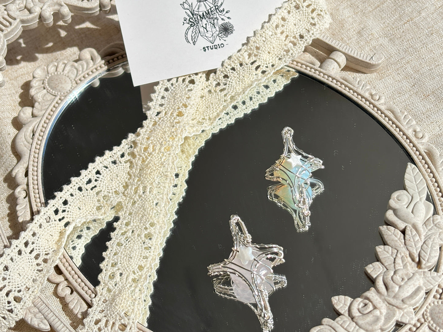 Crystal Necklace/Pendant - Heptagram