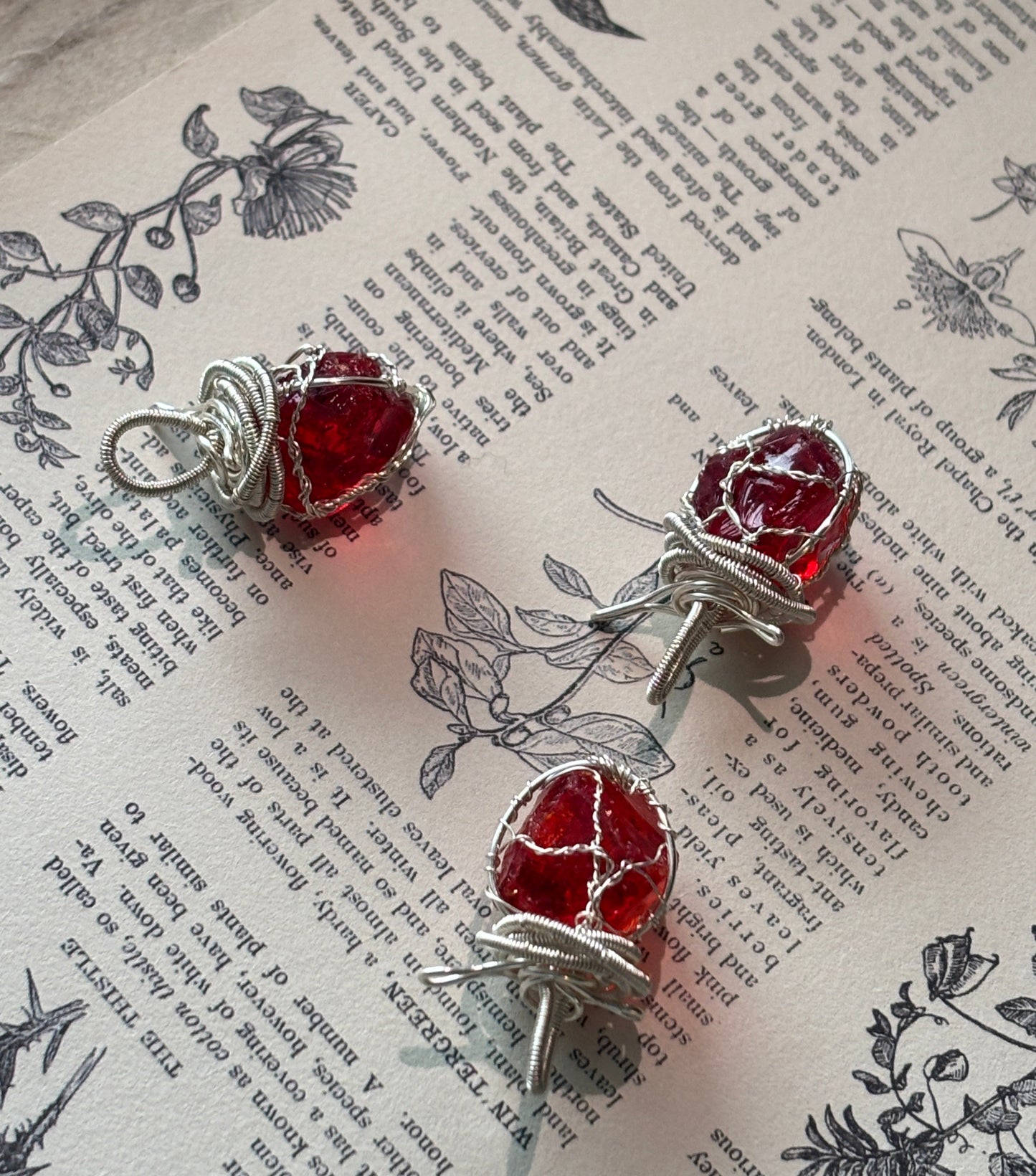 Crystal Necklace/Pendant - Red Heart