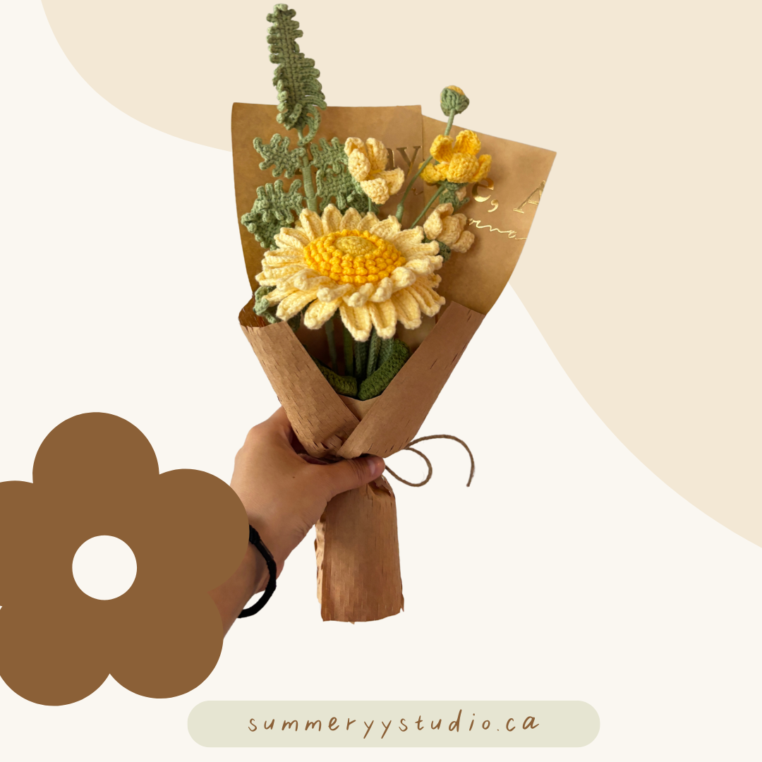 Sun-Kissed Sunflower Bouquet | Crochet Flower
