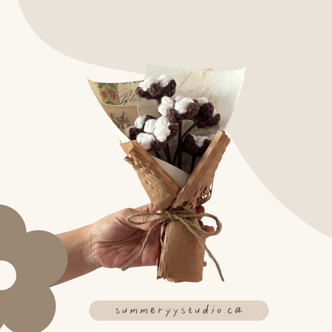 Mini Cotton Crochet Bouquet