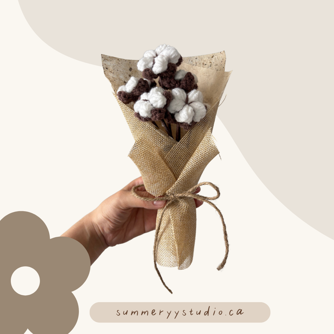 Mini Cotton Crochet Bouquet