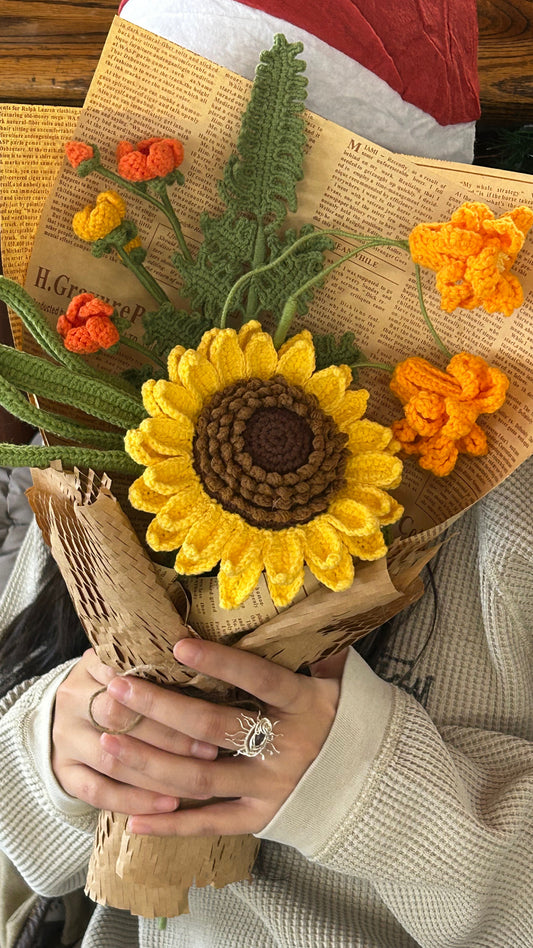 Crochet Flower/Bouquet - Sunflower