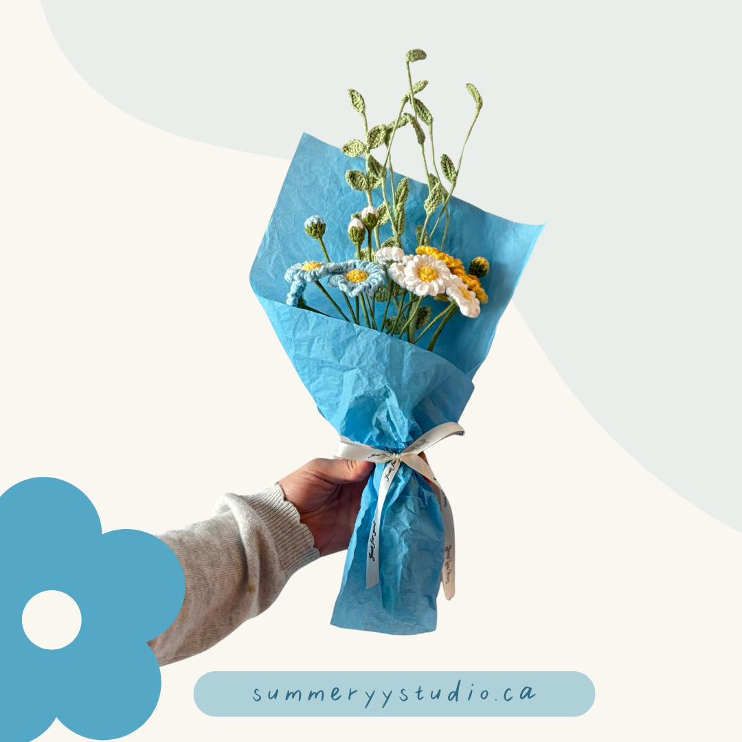 Daisy Crochet Bouquet