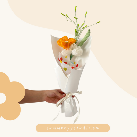Mohair Poppy | Crochet Bouquet