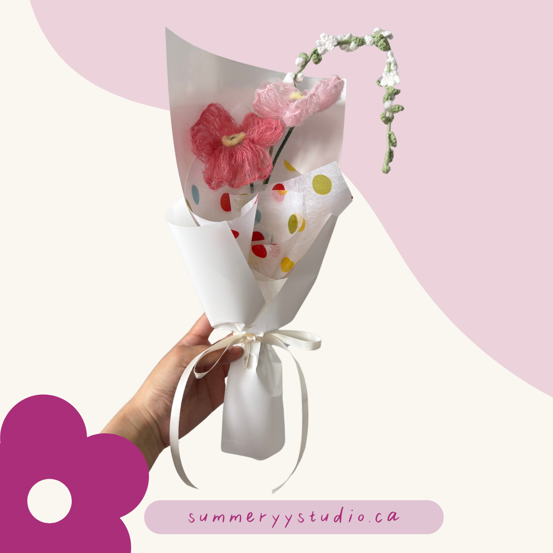 Mohair Poppy | Crochet Bouquet