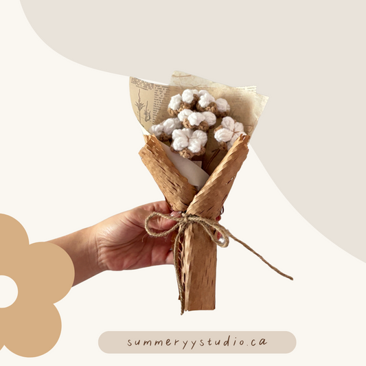 Mini Cotton Crochet Bouquet