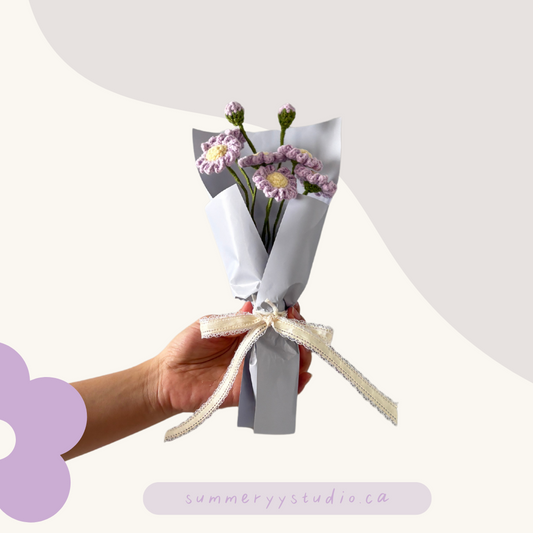 Mini Daisy Crochet Bouquet